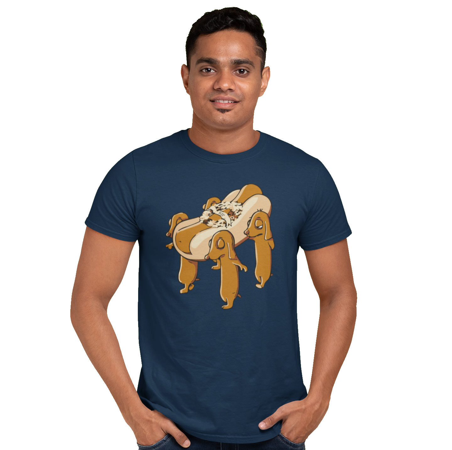Playera Caballero Dama y Niño Perrito Caliente Meme Mascotas Perros