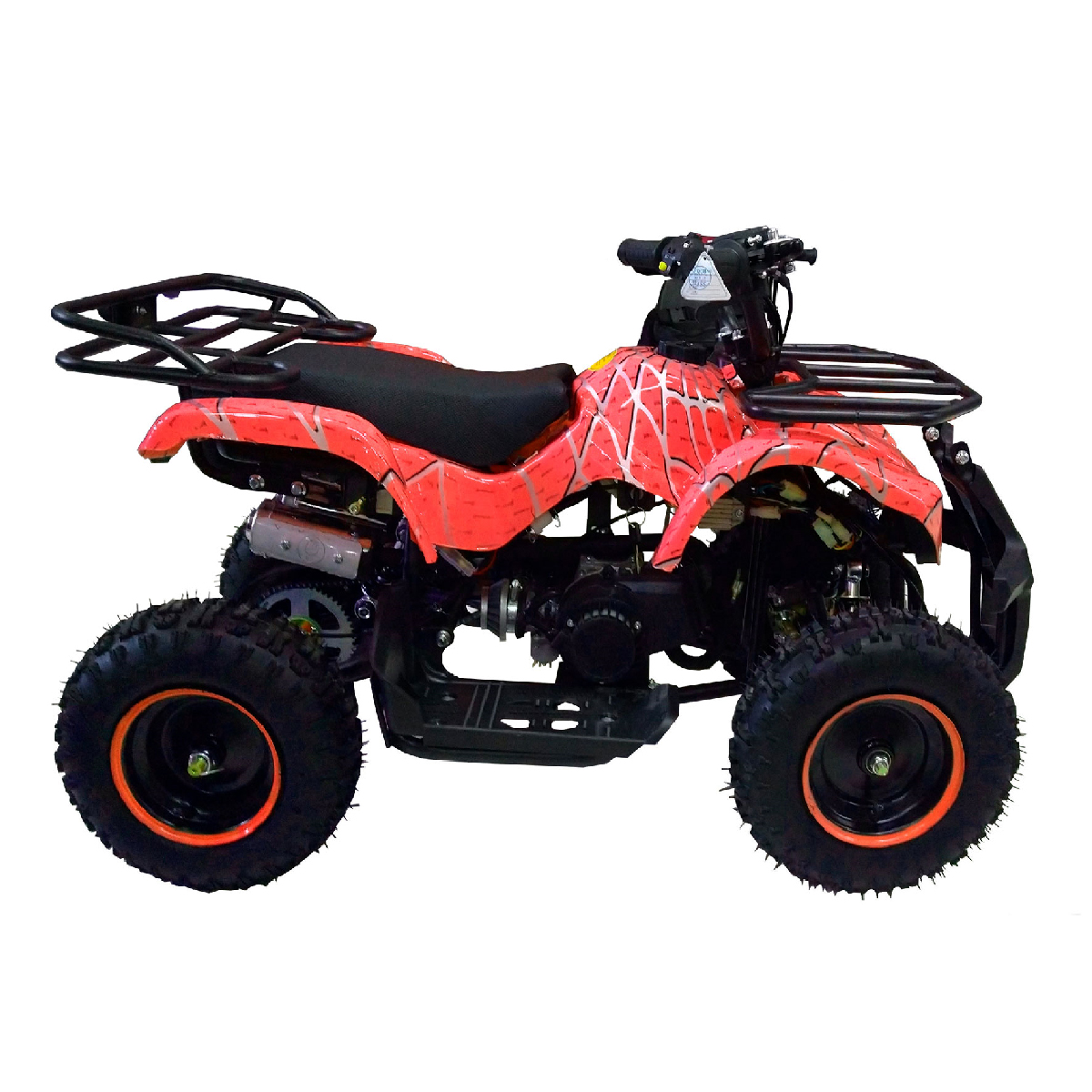 Cuatrimoto ATV Niños Motor A Gasolina 49cc Con Parrillas Roja