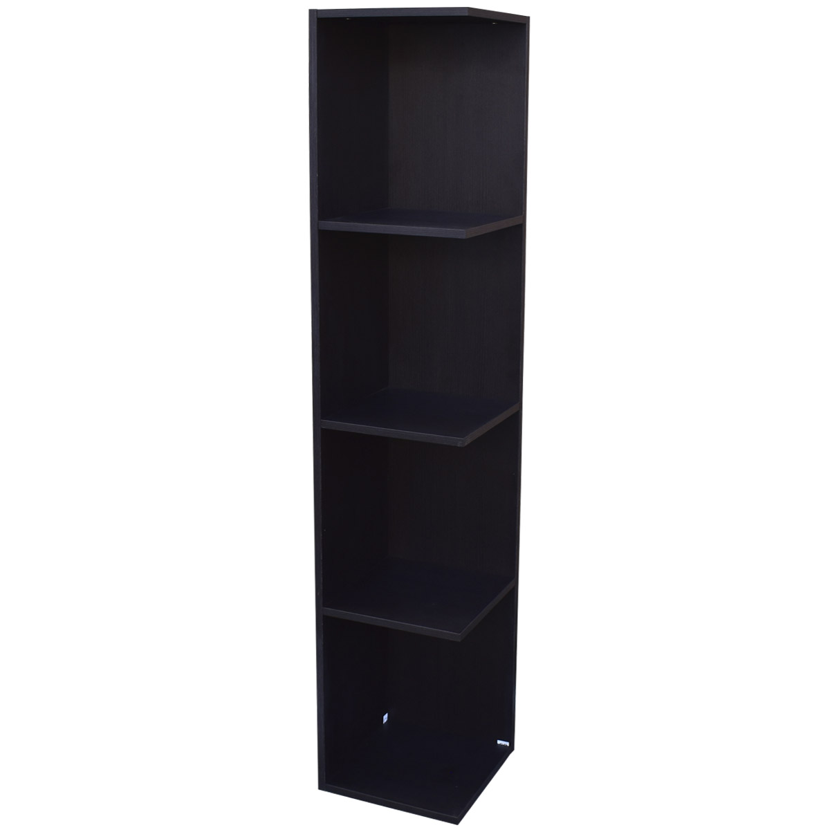 Mueble esquinero con Repisas Cuadradas Fabricado en Melamina Texturizada de Alta Resistencia, color Chocolate