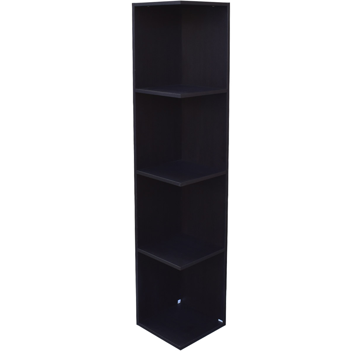 Mueble esquinero con Repisas Cuadradas Fabricado en Melamina Texturizada de Alta Resistencia, color Chocolate