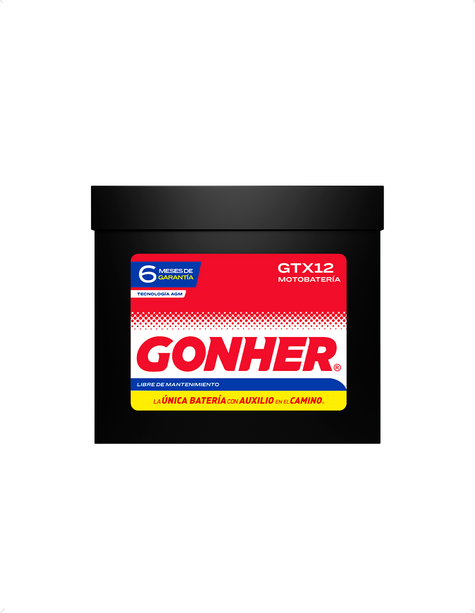 Gonher Moto Batería Tipo Gel Agm 1030005 Gtx12 Ctx12-bs Ytx12-bs