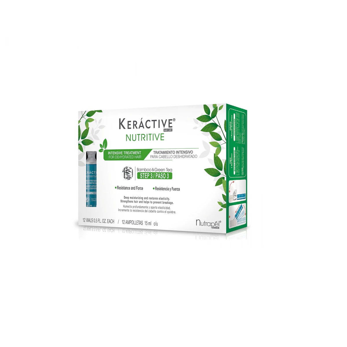Ampolletas Keractive Nutritive Bamboo 15pz Con 15ml