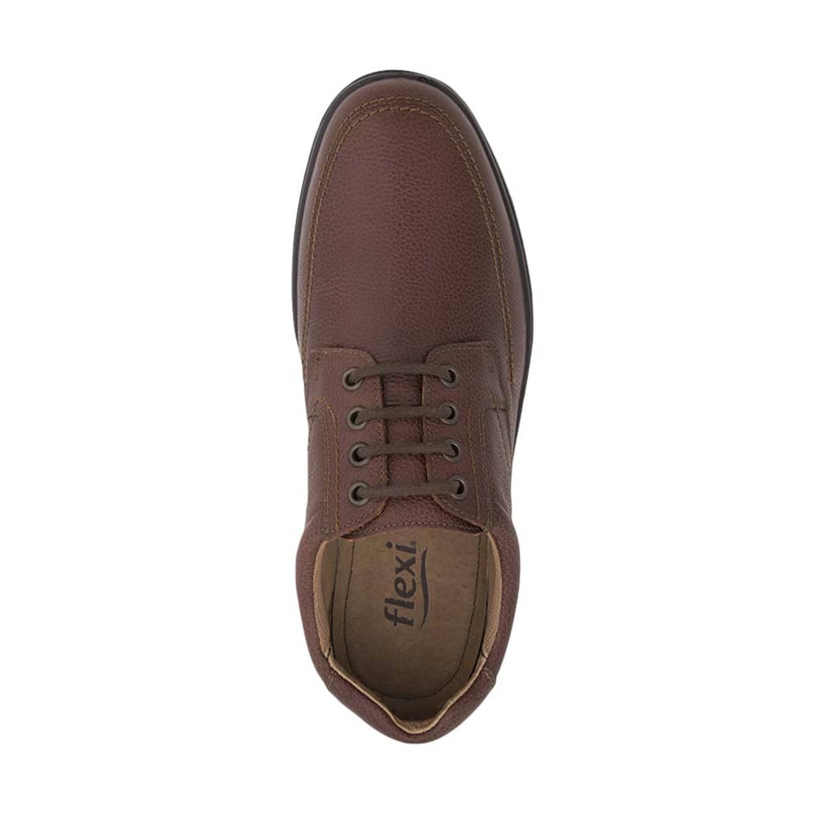 Zapato confort Derby para hombre, color café, marca Flexi, mod. 180174