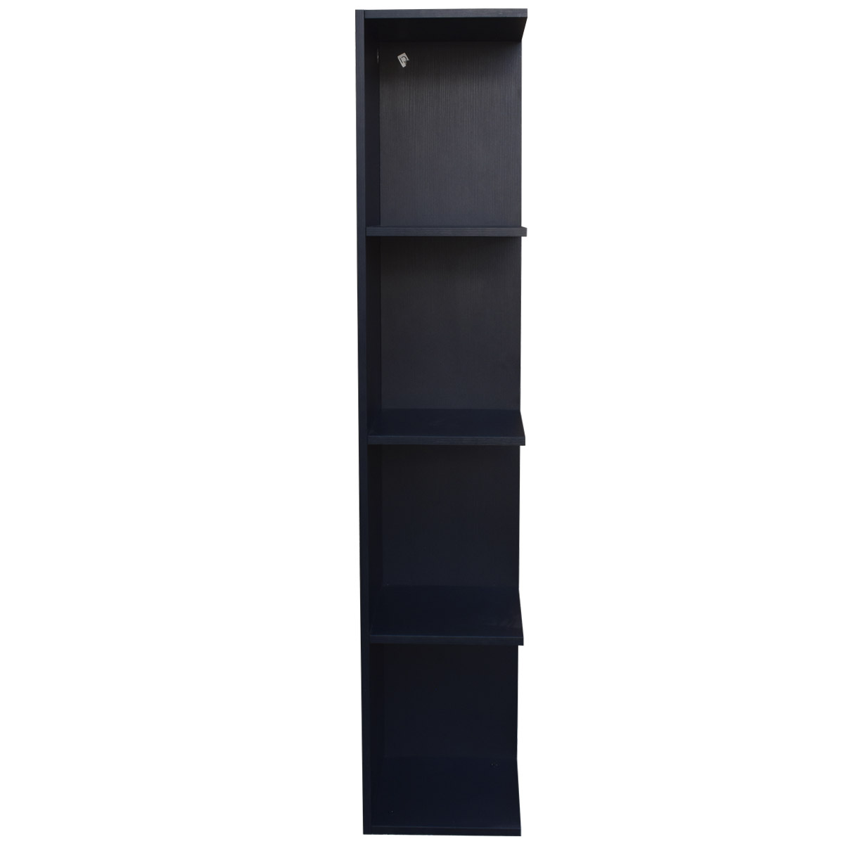 Mueble esquinero con Repisas Cuadradas Fabricado en Melamina Texturizada de Alta Resistencia, color Negro
