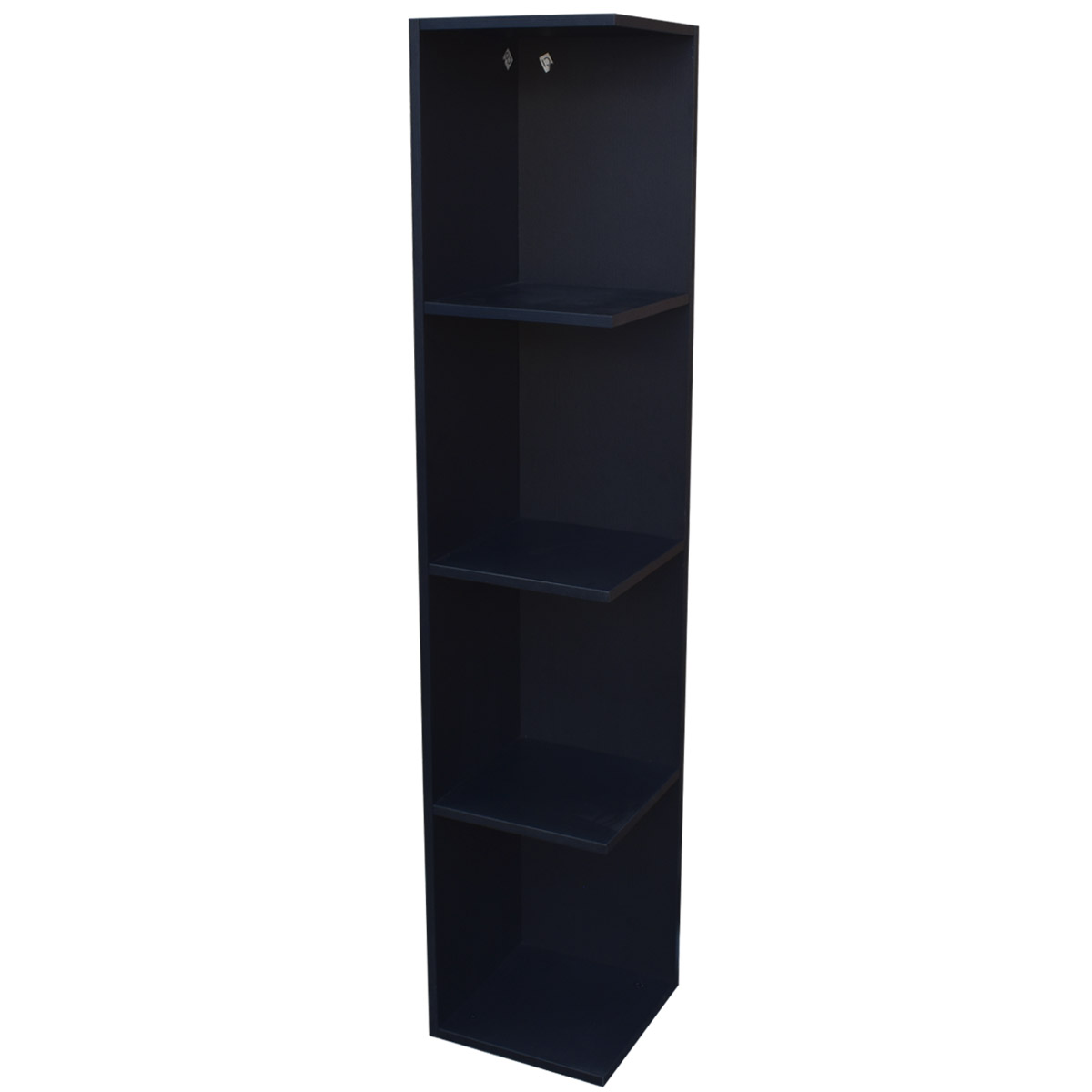 Mueble esquinero con Repisas Cuadradas Fabricado en Melamina Texturizada de Alta Resistencia, color Negro