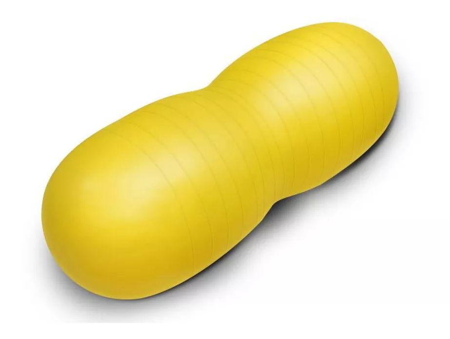Pelota Forma Cacahuate Benesta 40 Cm Amarillo Pvc Ligera
