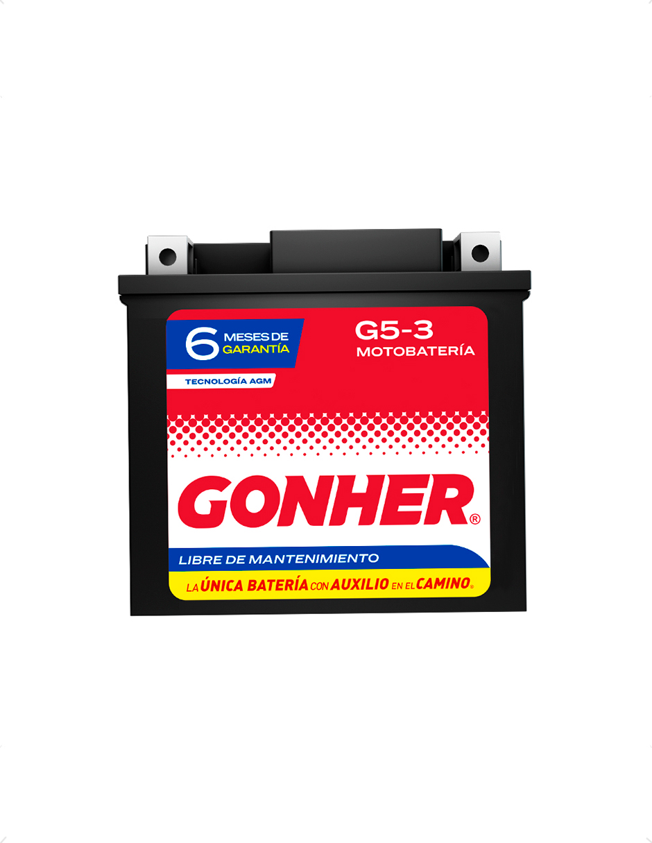 Gonher Moto Batería Tipo Gel Agm 1028664 G5-3 Ctx5l-bs Ytx5l-bs