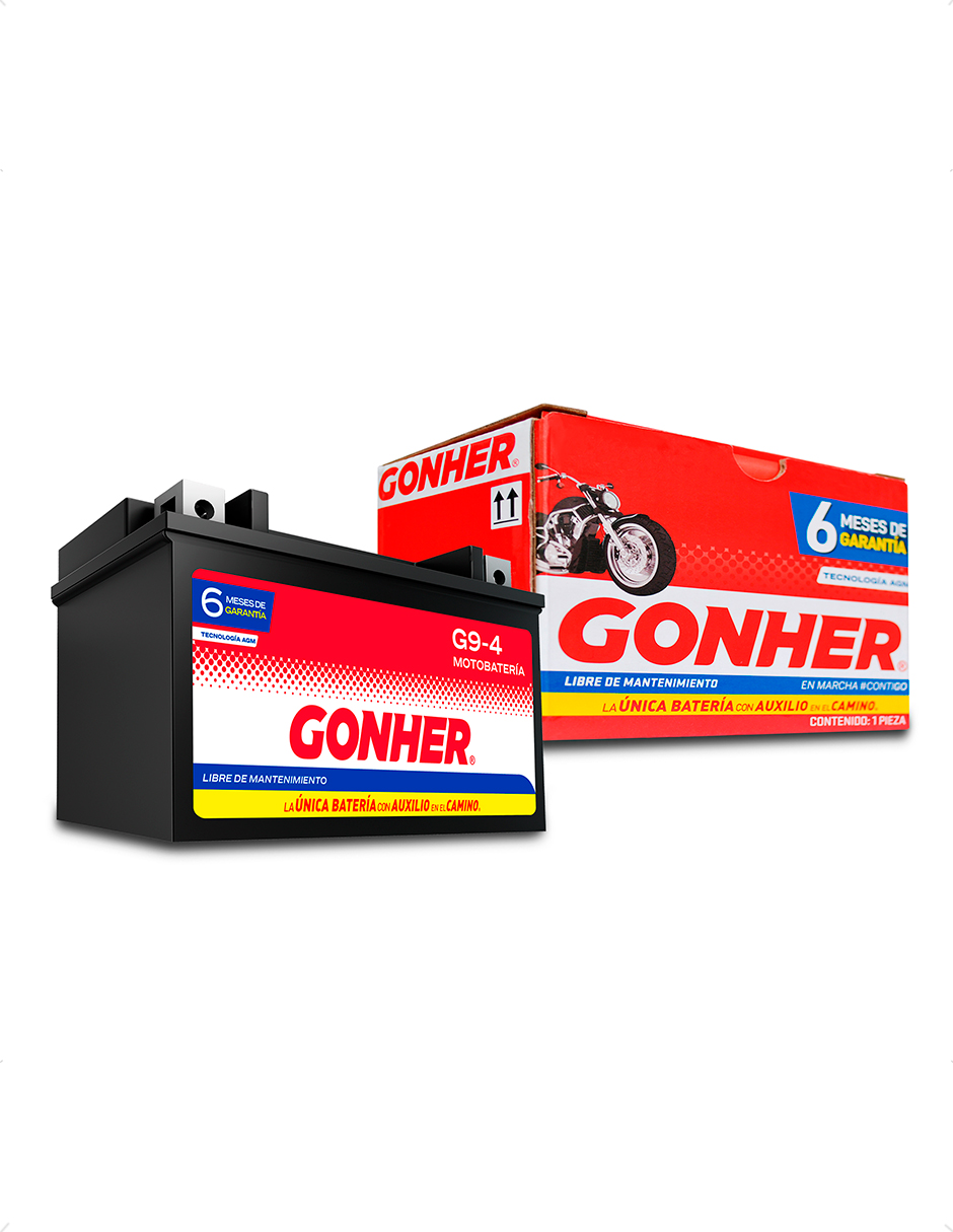 Gonher Moto Batería Tipo Gel Agm 1028666 G9-4 Ctx9-bs Ytx9-bs