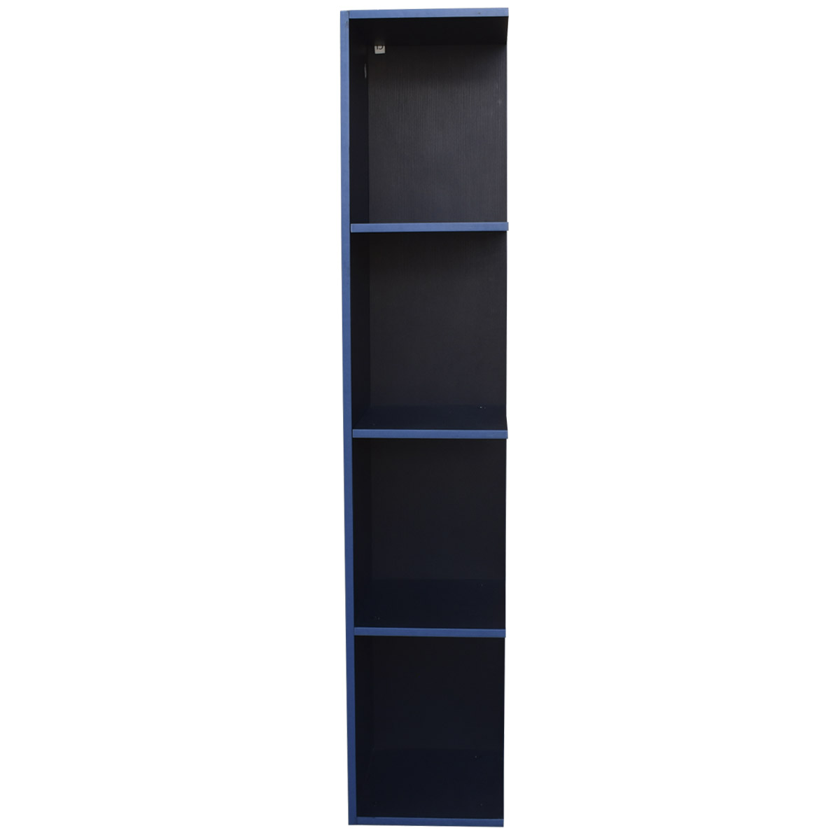 Mueble esquinero con Repisas Cuadradas Fabricado en Melamina Texturizada de Alta Resistencia, color Negro Azul