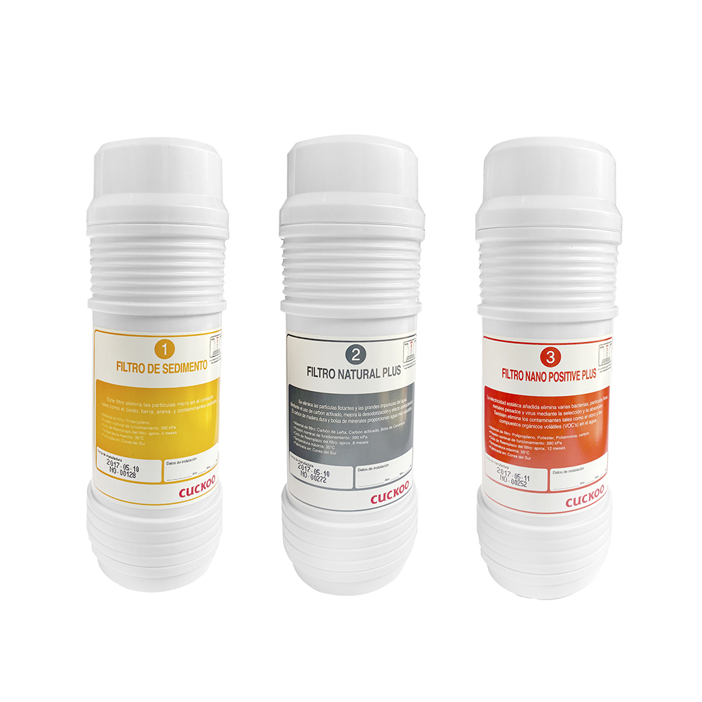 KIT 4 Filtros de Repuesto para Purificador de agua CUCKOO