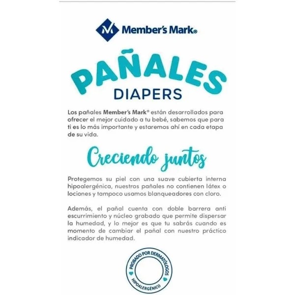 Pañales Desechables Member's Mark Etapa 2 Unisex 86 Piezas