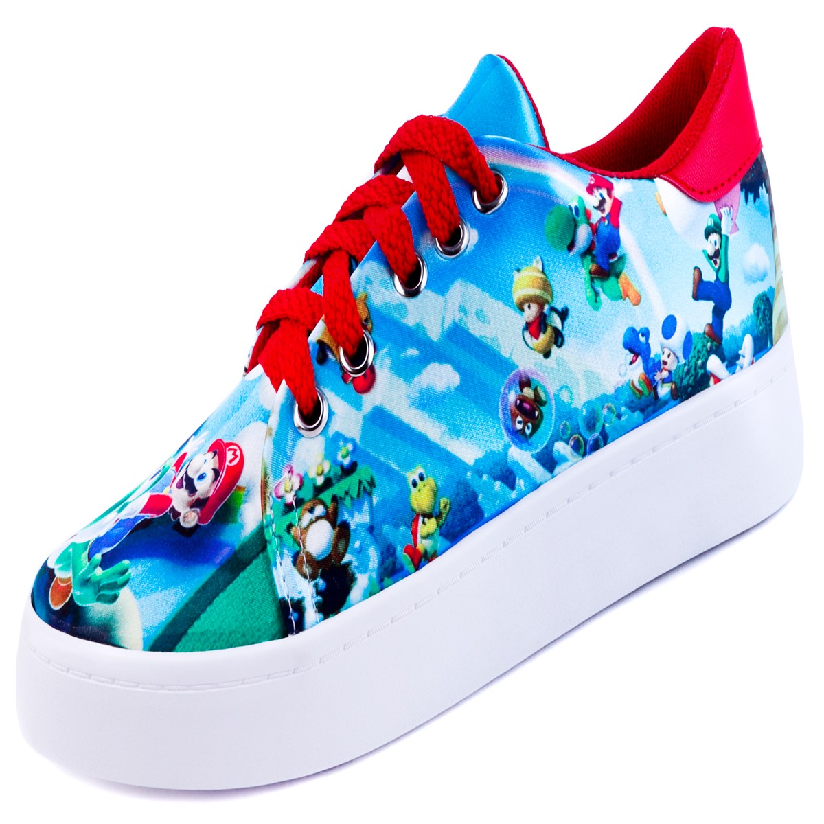 Tenis Super Mario Bros Niño Videojuego Agujeta 446-armb