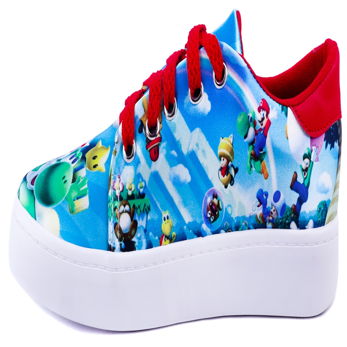 Tenis Super Mario Bros Niño Videojuego Agujeta 446-armb