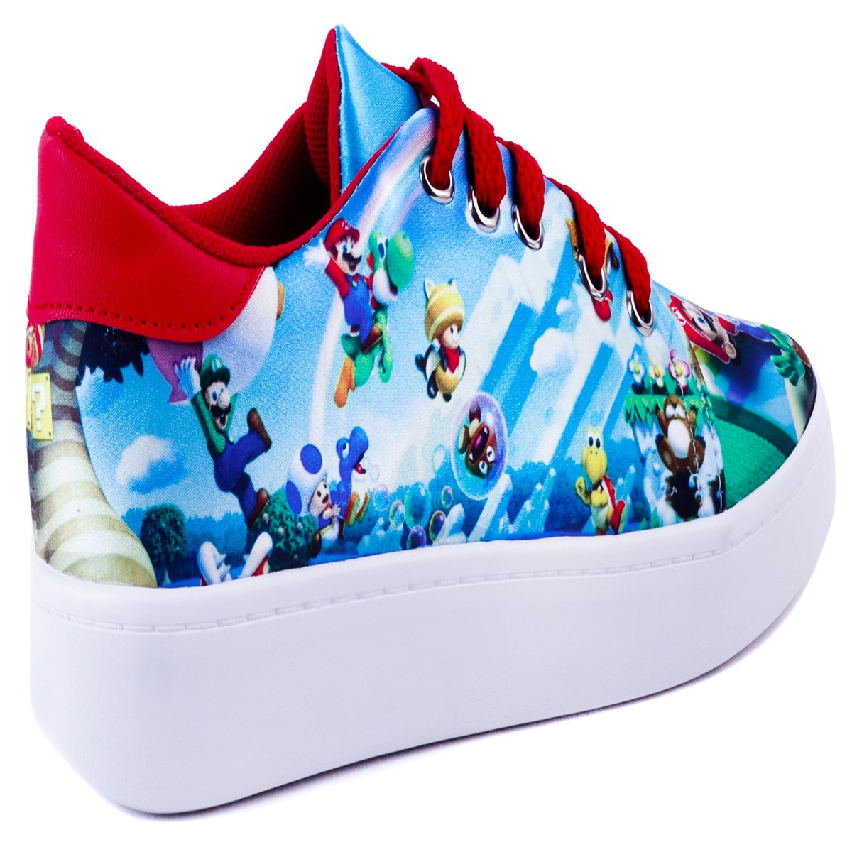 Tenis Super Mario Bros Niño Videojuego Agujeta 446-armb