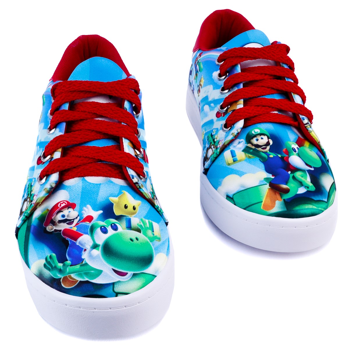 Tenis Super Mario Bros Niño Videojuego Agujeta 446-armb