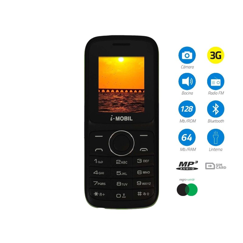 I-Mobil Basico Im19 3G Bluetooth Linterna Slot Memoria Camara Mp3 Radio Barra Barrita Celular