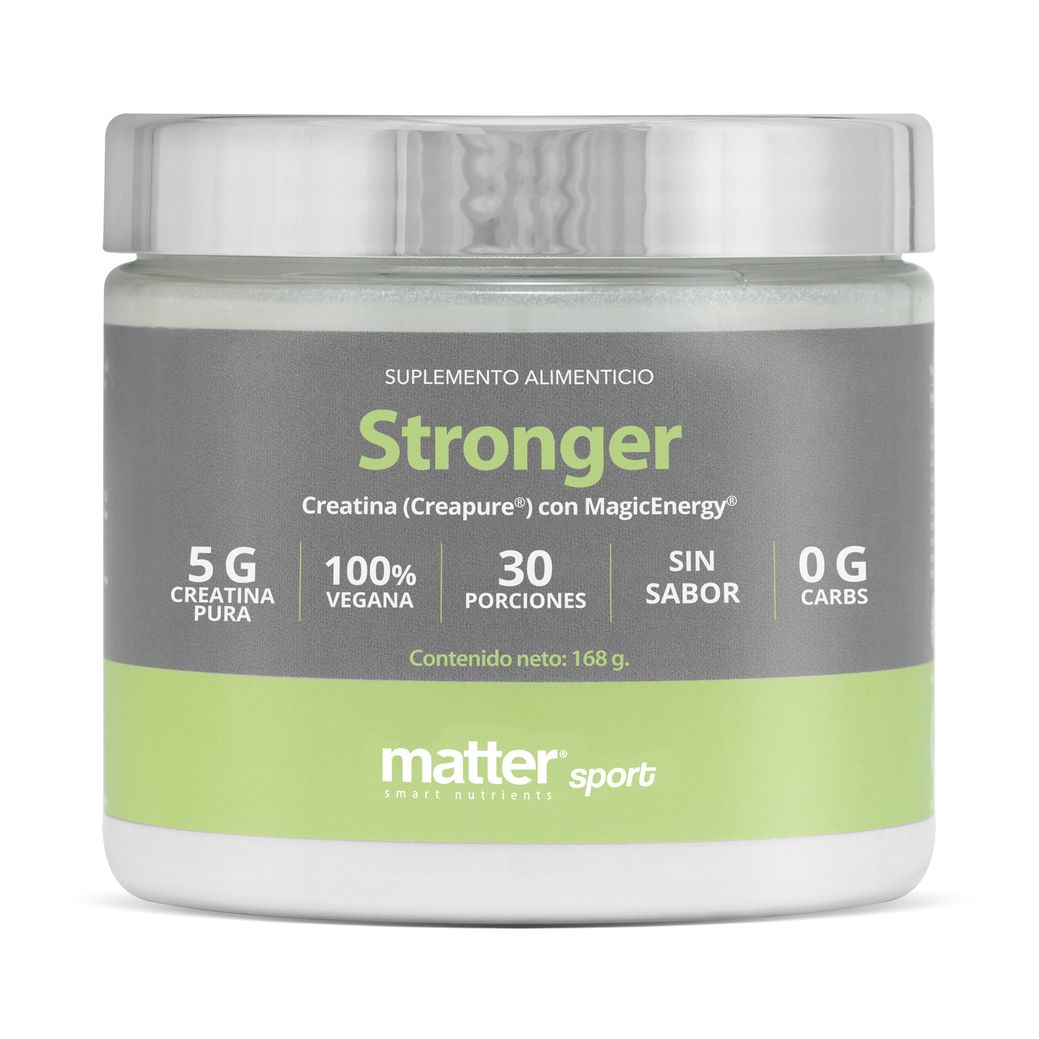Suplemento En Polvo Creatina Monohidratada Creapure Stronger Matter