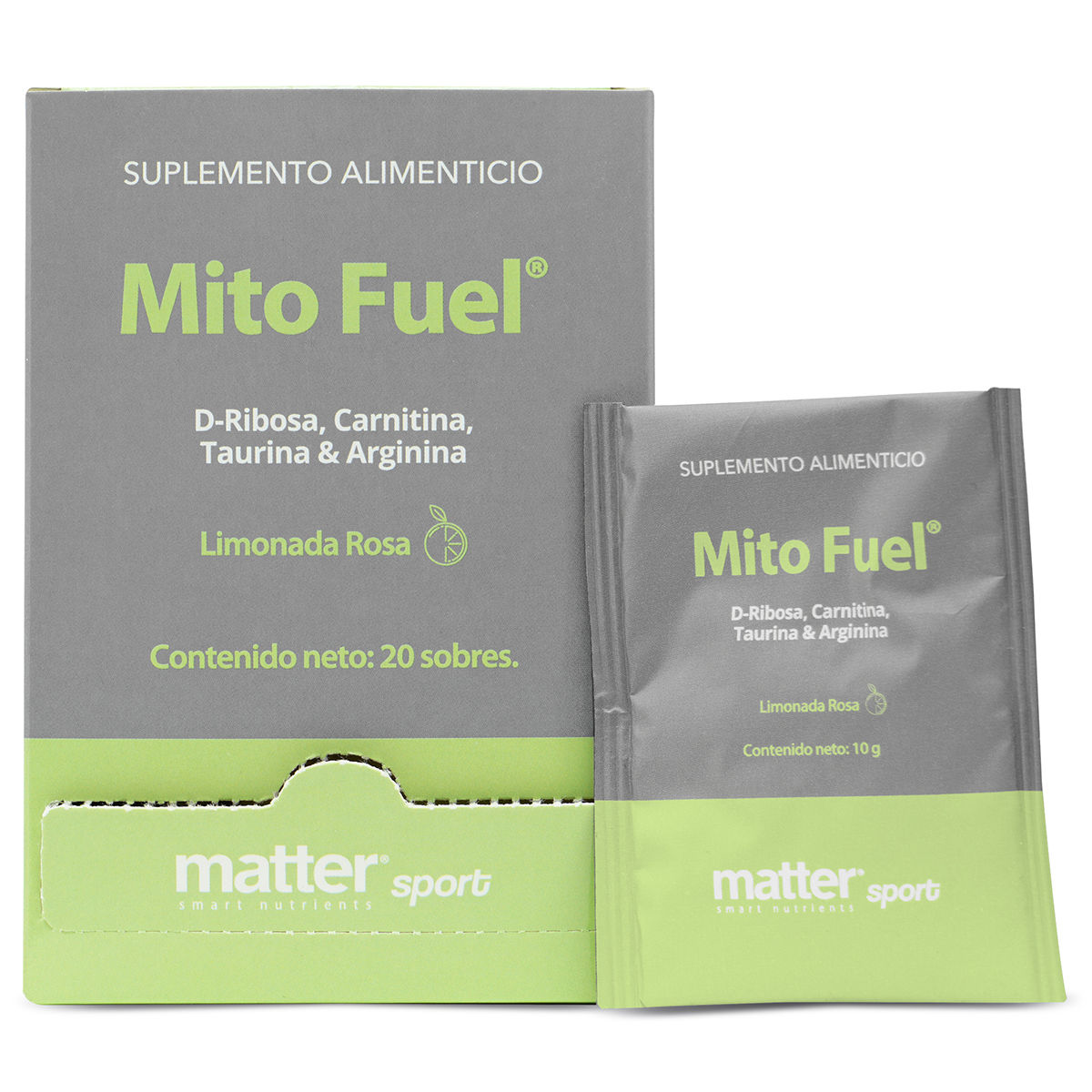 D-ribosa L-carnitina L-taurina L-arginina Mito Fuel, Matter