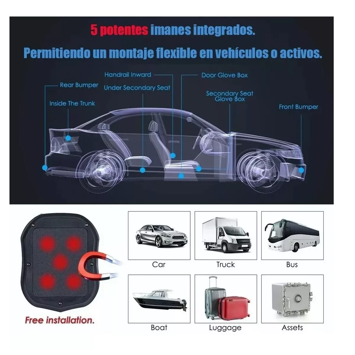 Localizador Rastreador Portátil Mini Gps Auto Tk905 