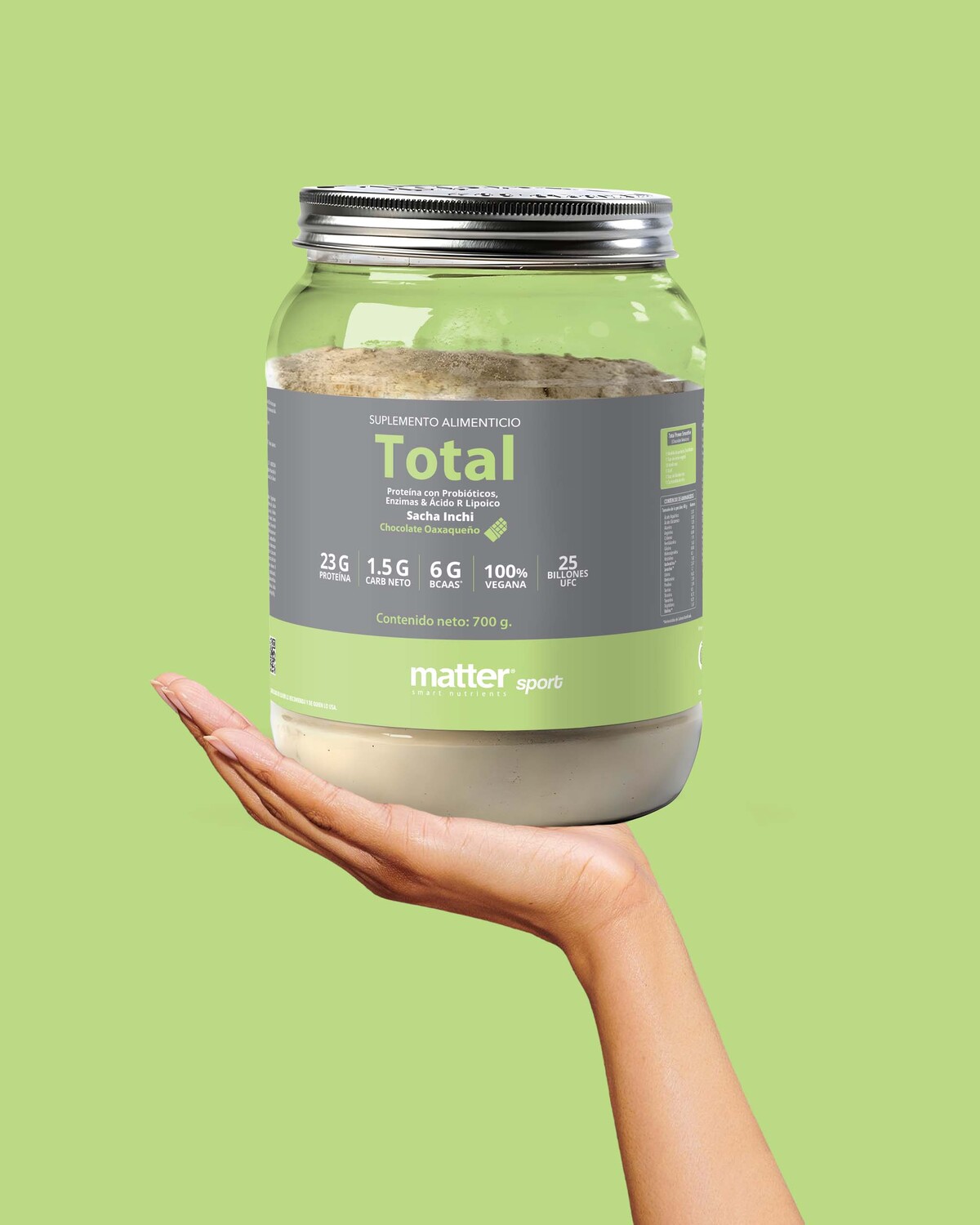 Proteína Sacha Inchi Probioticos Enzimas Total Matter Sport 