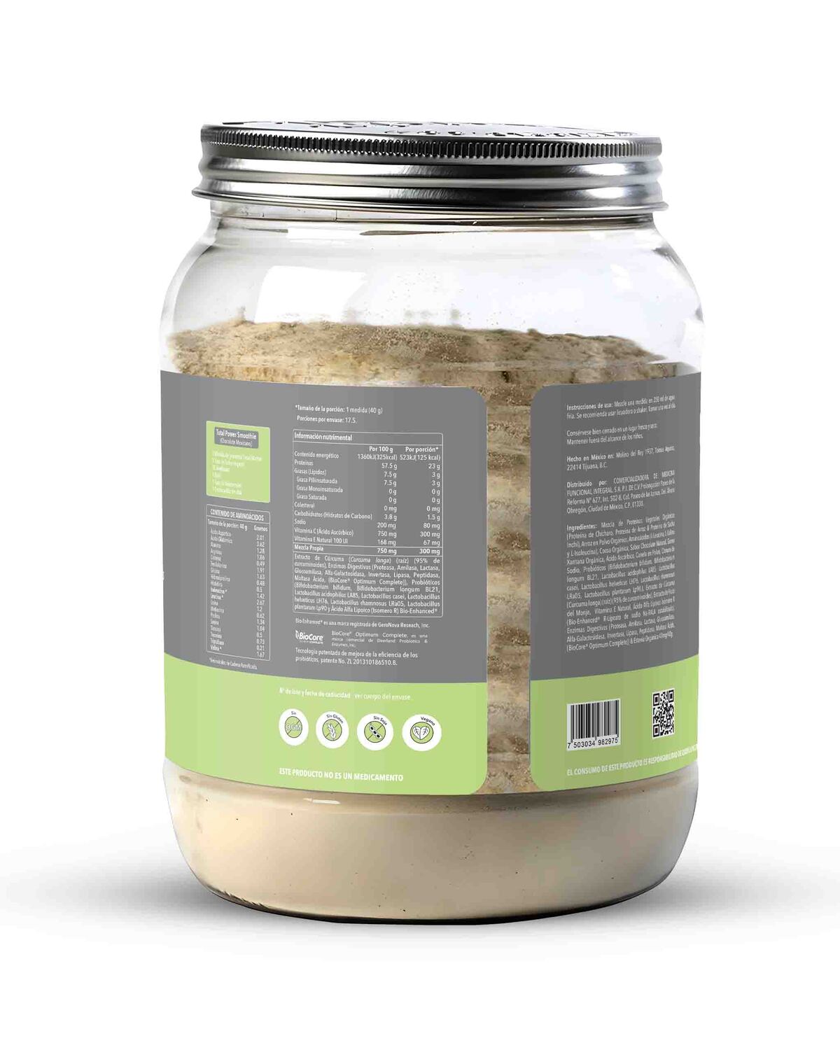 Proteína Sacha Inchi Probioticos Enzimas Total Matter Sport 