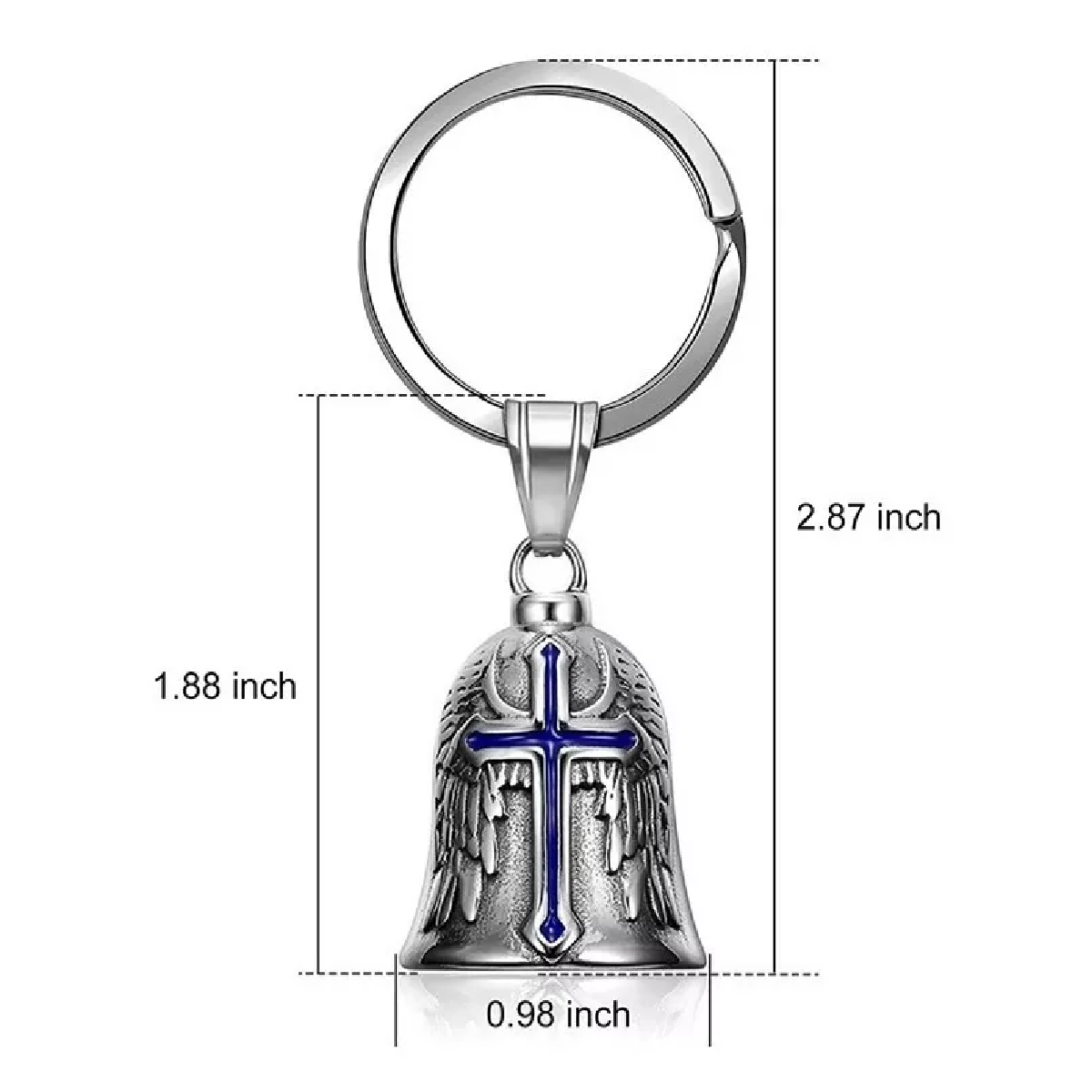 Campana Moto Biker Guardián Bell Amuleto Proteccion Azul