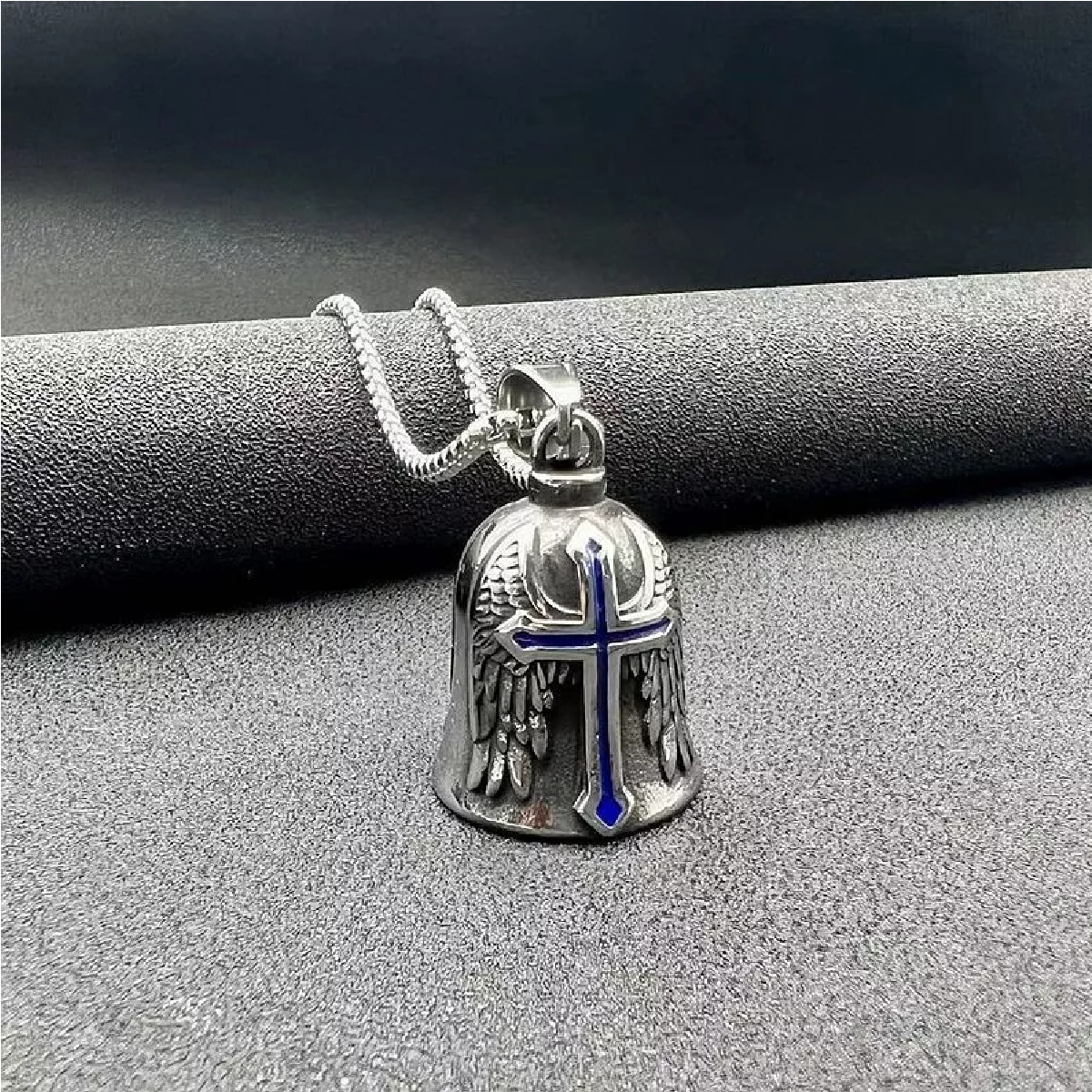 Campana Moto Biker Guardián Bell Amuleto Proteccion Azul