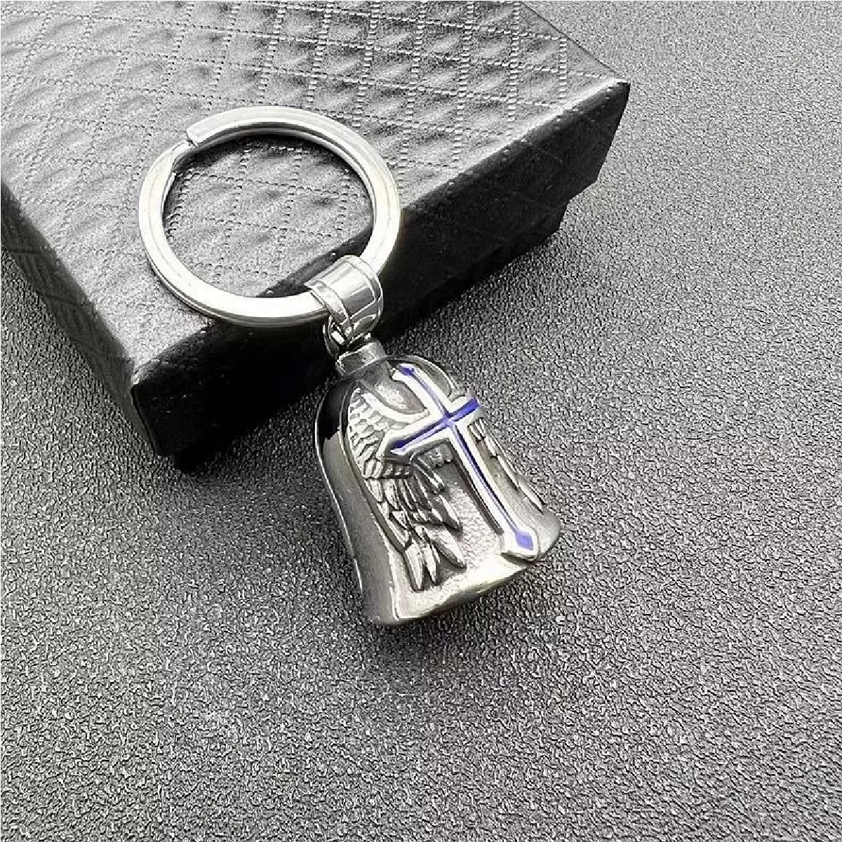 Campana Moto Biker Guardián Bell Amuleto Proteccion Azul