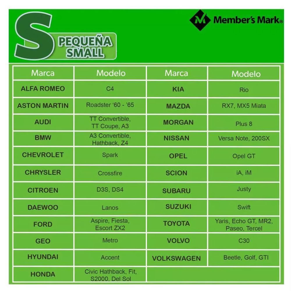 Funda Para Automóvil Members Mark 570427-1 Tamaño Pequeño - Gris