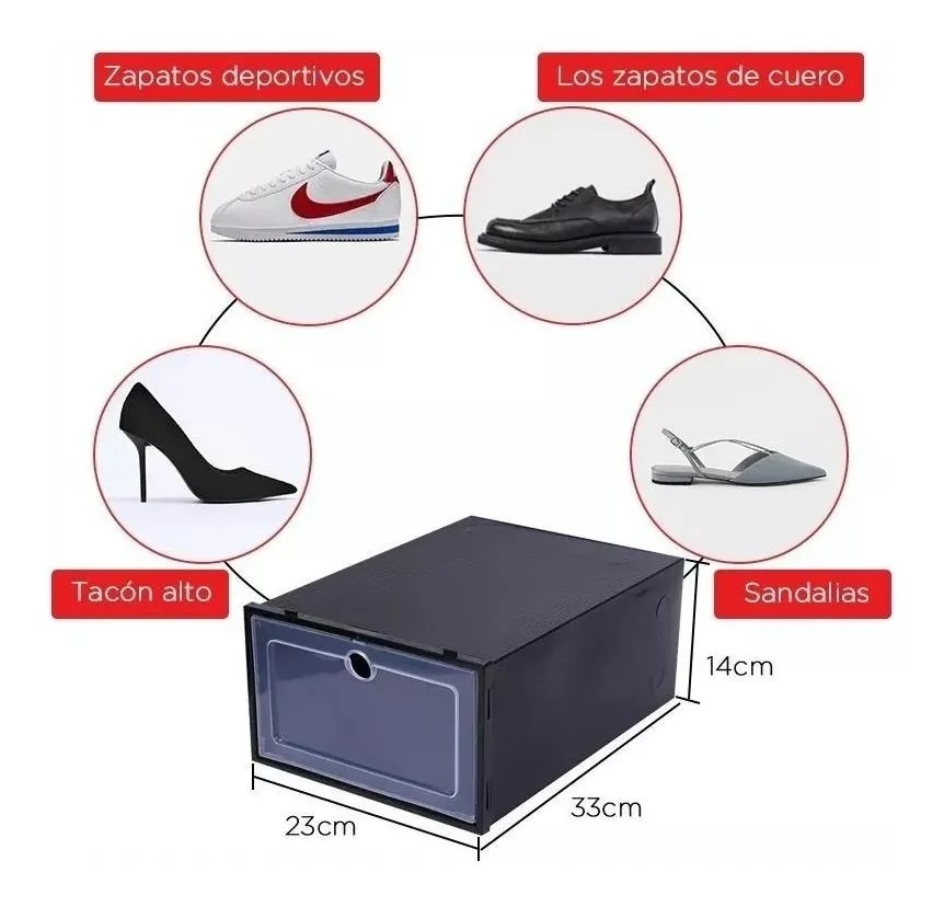 14 Piezas Cajas Organizadoras Apilables Para Zapatos