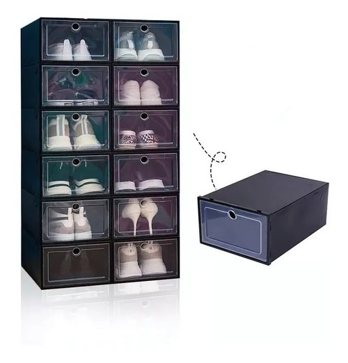 14 Piezas Cajas Organizadoras Apilables Para Zapatos