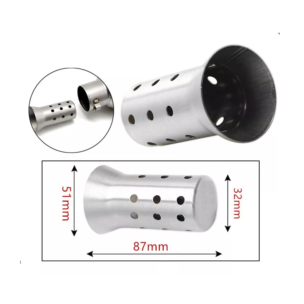 Escape Moto Deportivo 51mm Acero Inoxidable Y Silenciador M4 Multicolor