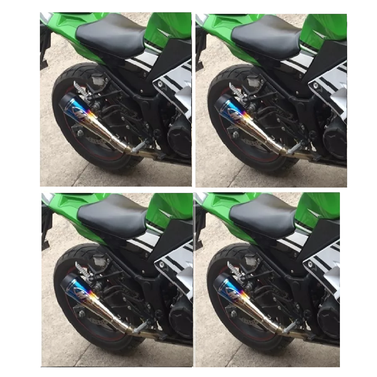 Escape Moto Deportivo 51mm Acero Inoxidable Y Silenciador M4 Multicolor