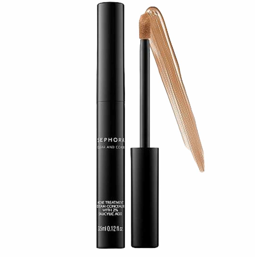 Corrector Sephora Alta Cobertura Y Tratamiento De Acne, clear and cover, color almond