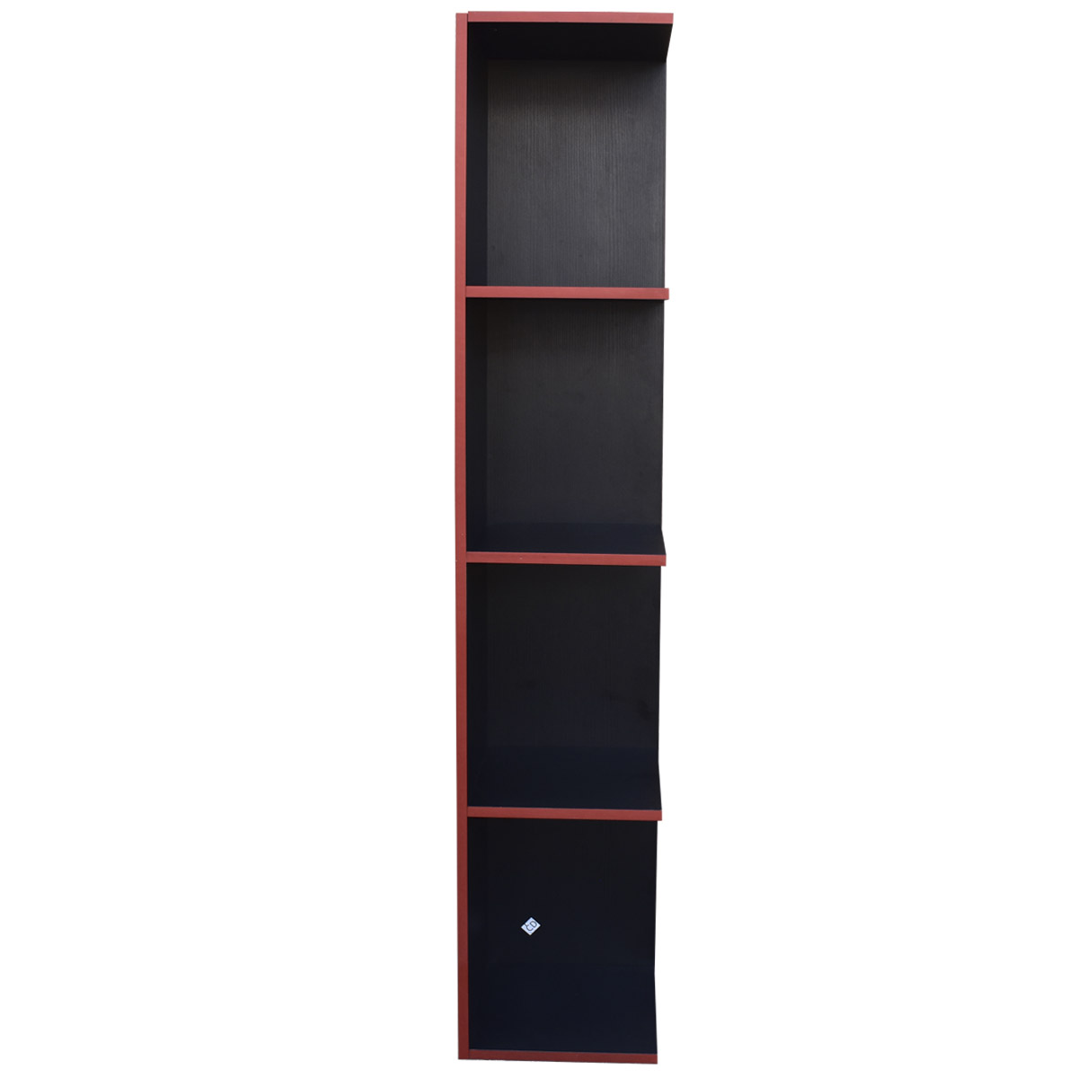 Mueble esquinero con Repisas Cuadradas Fabricado en Melamina Texturizada de Alta Resistencia, color Negro Rojo