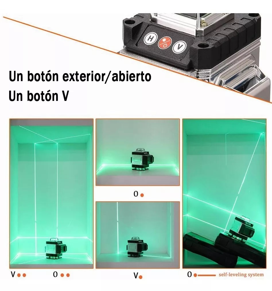Nivel Laser Multifuncional 16 Líneas Láser Nivel 3 Autonivelante
