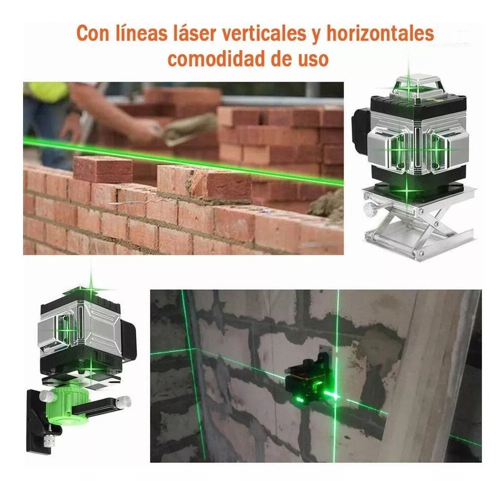 Nivel Laser Multifuncional 16 Líneas Láser Nivel 3 Autonivelante