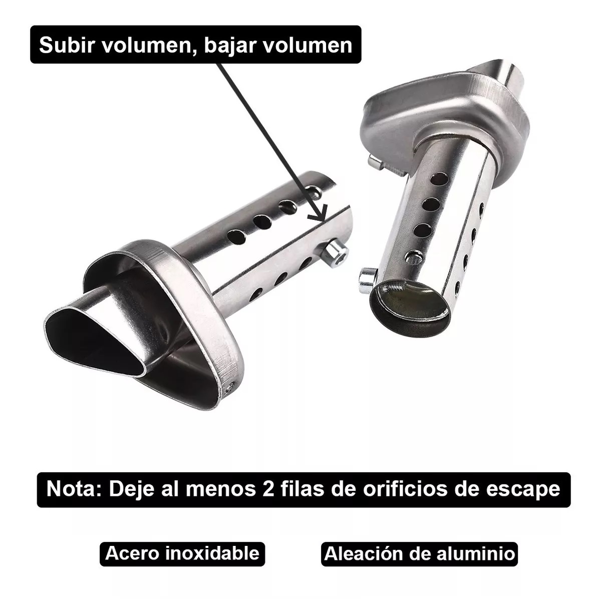 Escape Silenciador Para Moto Deportivo Universal 38-51mm