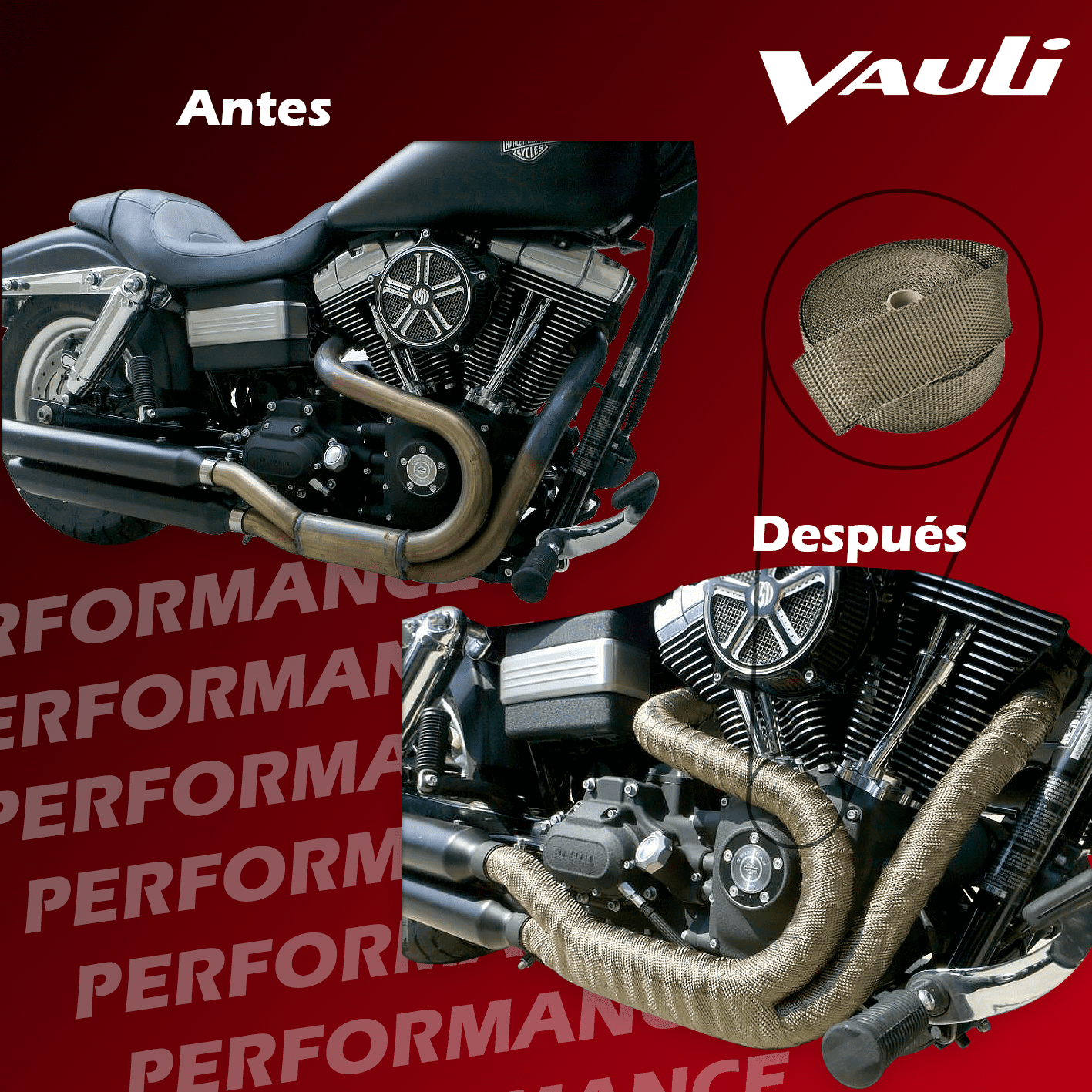 Cinta Térmica Titanio Alta Temp Vauli Escape Headers 5m/2in