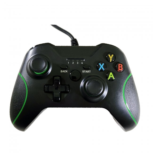 Control alambrico compatible con Xbox 360 Negro Teknogame
