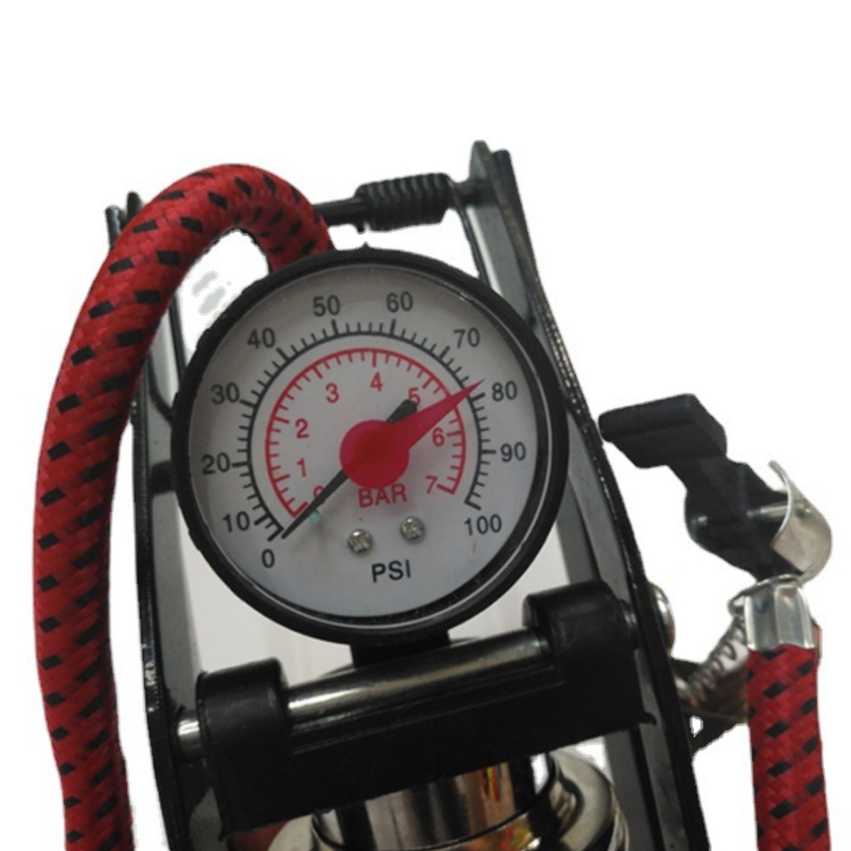 BOMBA DE AIRE PORTÁTIL PARA BICICLETA CON MANÓMETRO