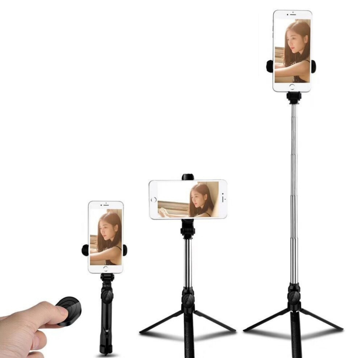 Palo De Selfie Con Flash Trípode Celular Con Control Remoto