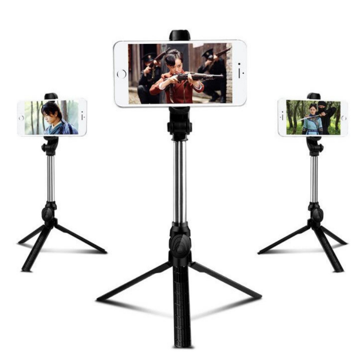 Palo De Selfie Con Flash Trípode Celular Con Control Remoto
