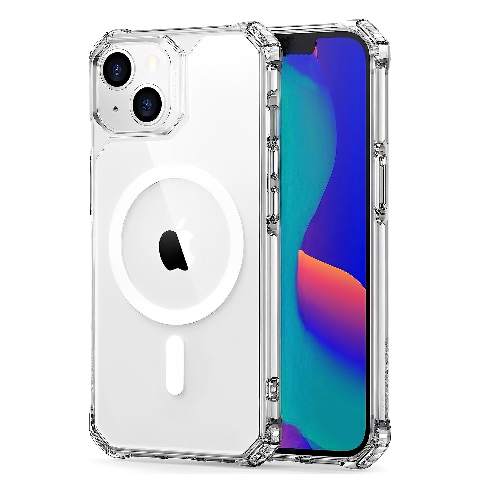 Funda para iPhone 13 de 6,1 Case Transparente Minimalista, Carga Magnética  e inalámbrica Compatible Magsafe (