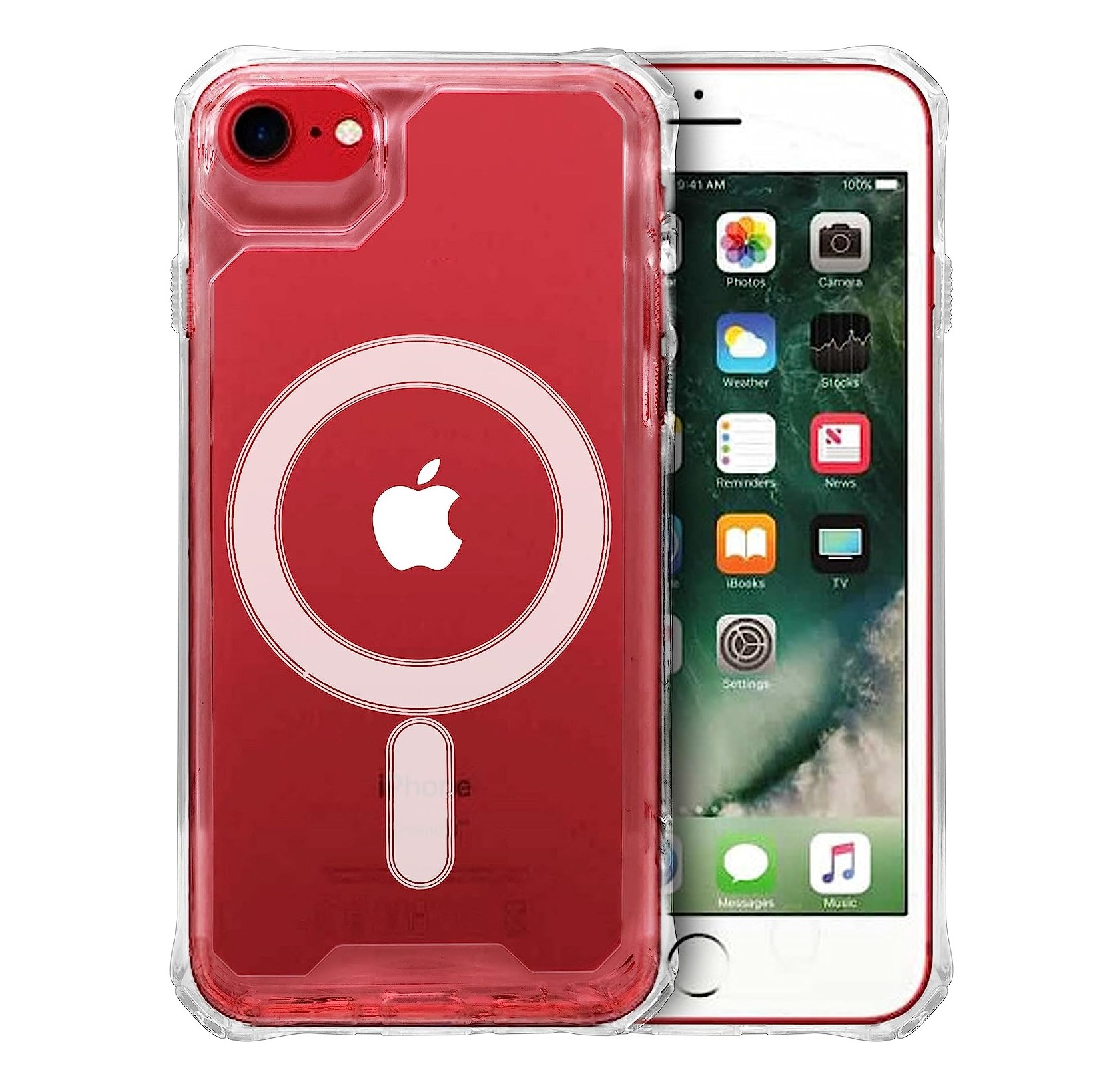 Funda para iPhone SE 3 2022 / iPhone SE 2 2020 de 4.7" Case Compatible con Magsafe y Carga Inalambrica Funda iPhone 7 / iPhone 8 con Esquinas Reforzadas a Prueba de Golpes Uso Rudo