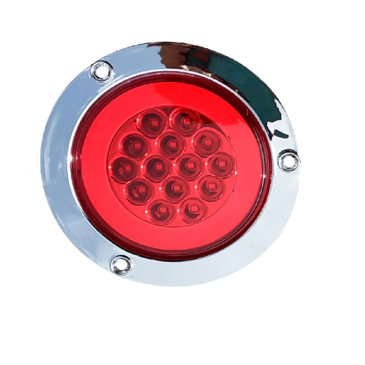 Plafon 14 Led Redondo Aro Plasma Gel 4 Funciones 12-24v F1 Rojo