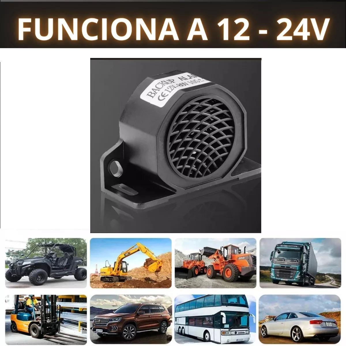 Alarma De Reversa Uso Rudo 12-24v Trailer Camion 110db
