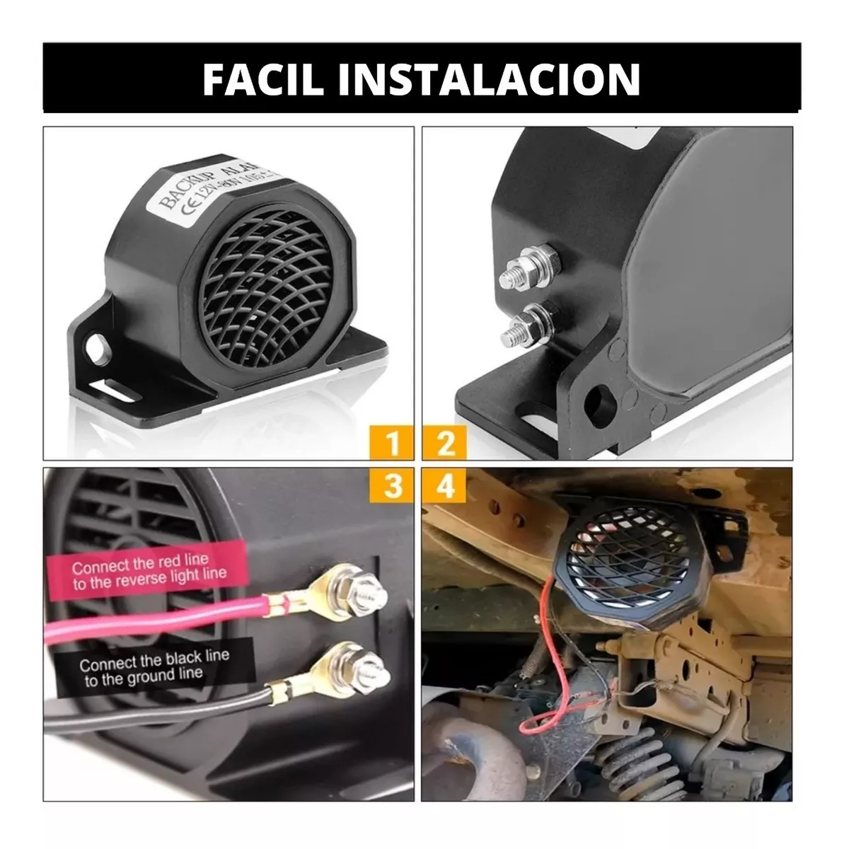 Alarma De Reversa Uso Rudo 12-24v Trailer Camion 110db