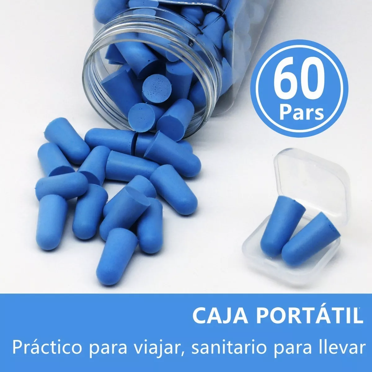 Tapones Para Oídos Ultra Suaves Silicona Para Dormir 60 Par