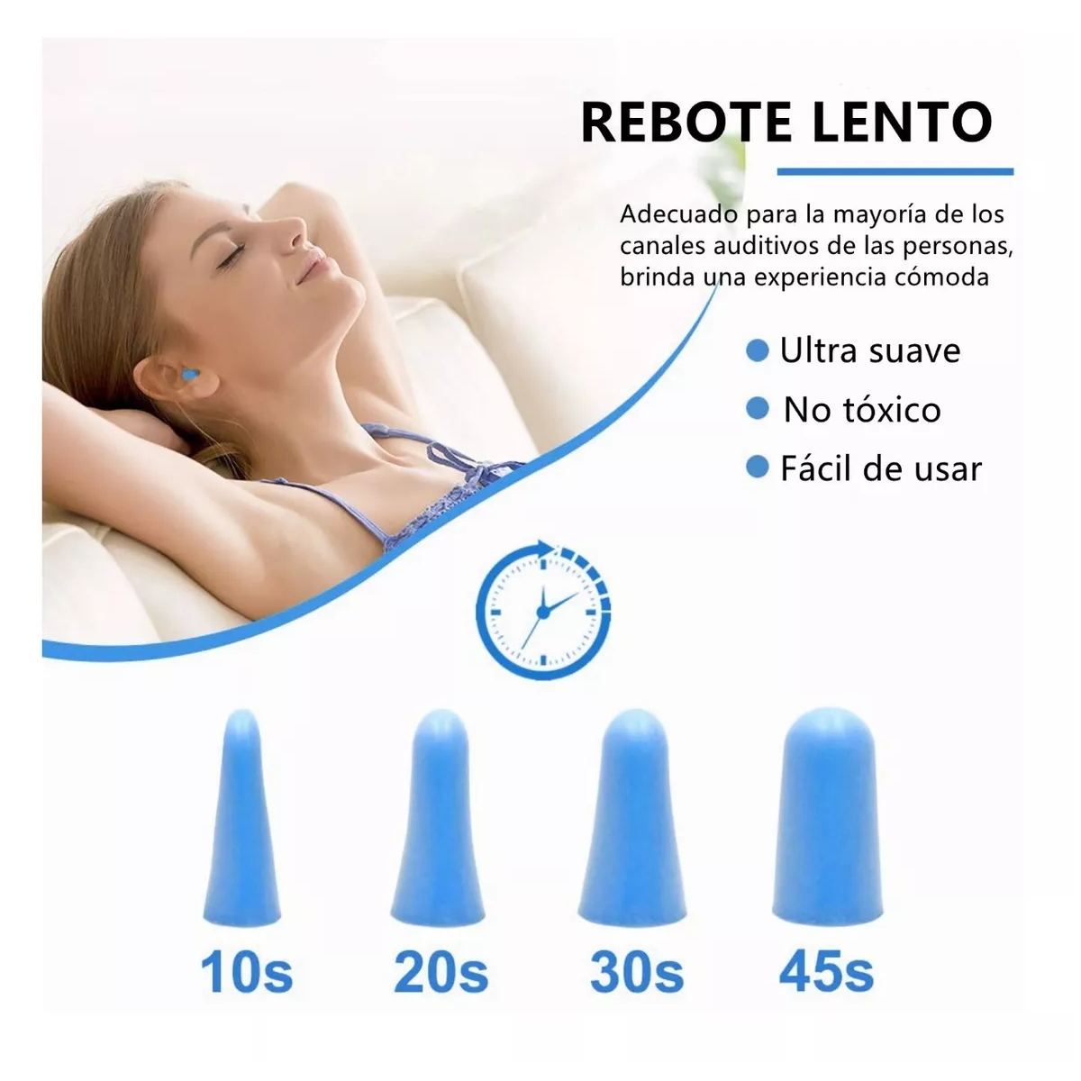 Tapones Para Oídos Ultra Suaves Silicona Para Dormir 60 Par